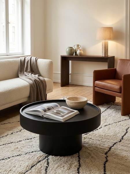 Couchtisch SETUBAL Schwarz - Eisen - 60 x 36 x 60 cm