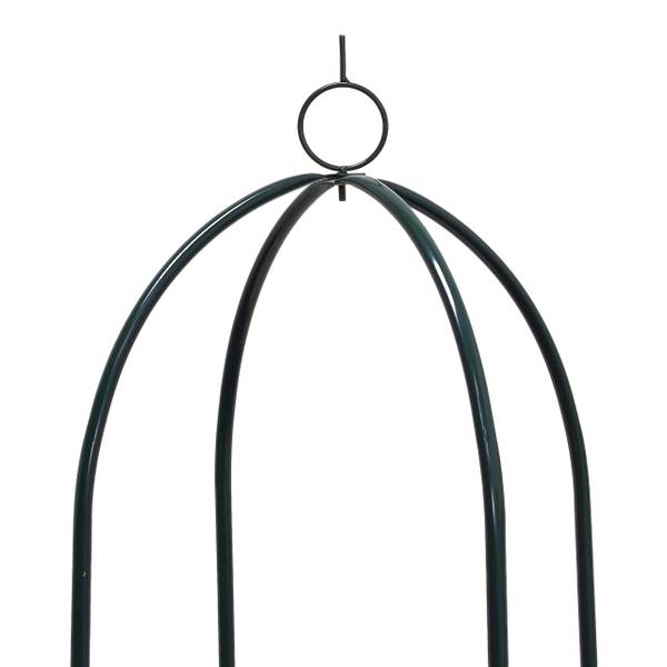 2x Rankhulp obelisk groen - staal - 40 x 190 x 40 cm