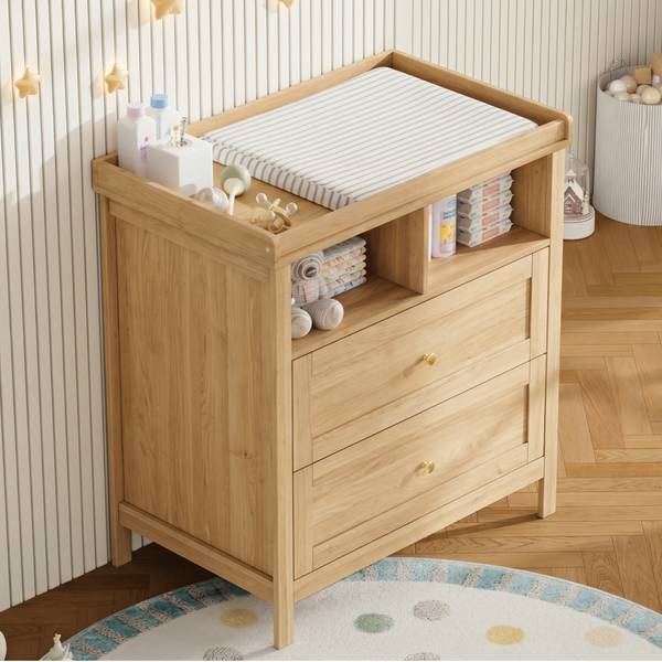 Wickelkommode NATMUD28 Ⅲ Braun - Holzwerkstoff - 50 x 90 x 82 cm