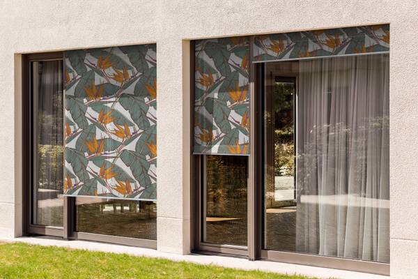 Außenrollo Tropicana Decor Grün - Textil - 40 x 180 x 1 cm