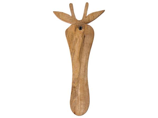 Wanddecoratie EKPOMA zwart - bruin - massief hout - 17 x 68 x 6 cm