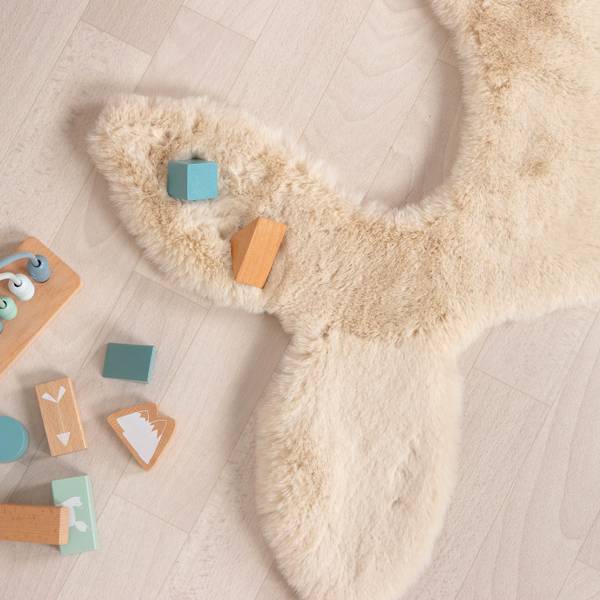 Teppich Huggy Whale Creme