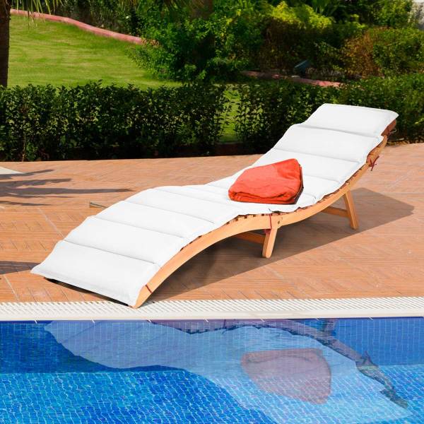 Tuin ligstoel ZB34583NL bruin - massief hout - 55 x 52 x 190 cm
