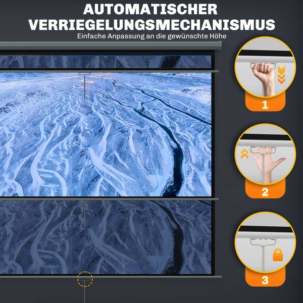 Beamer Leinwand 001-023V00WT Weiß - Kunststoff - 8 x 138 x 181 cm