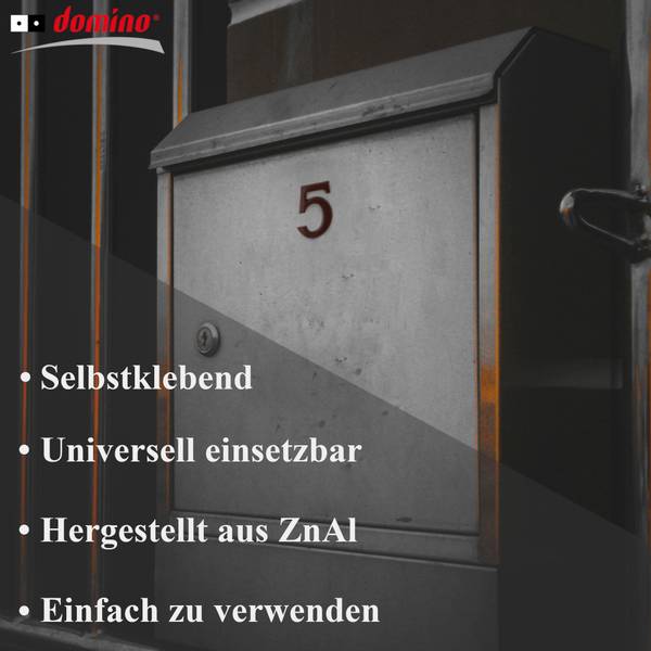 Hausnummer ZNAL Braun - Metall - 40 x 40 x 1 cm