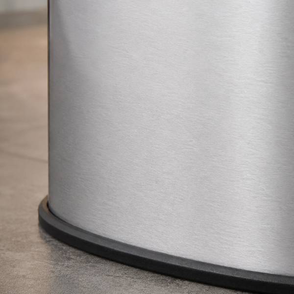 Mülleimer 50l Edelstahl mit Sensor Schwarz - Silber - Metall - Kunststoff - 41 x 64 x 29 cm