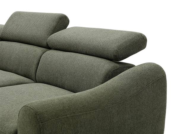 Schlafsofa BESEMA Grün - Textil - 226 x 75 x 272 cm