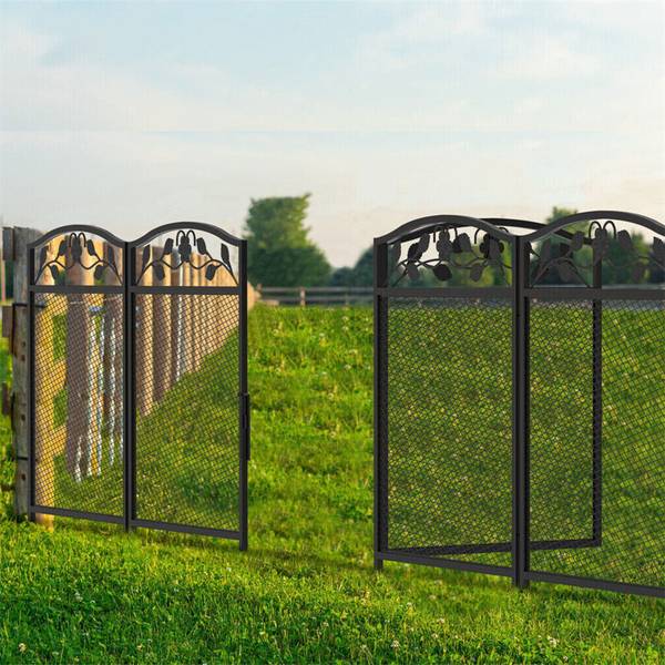 Gartenzaun Beetzaun Hundezaun (5er Set) Schwarz - Eisen - 60 x 110 x 60 cm
