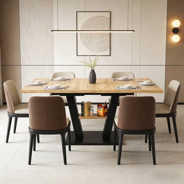 Esstisch N620P24218182N Braun - Holzwerkstoff - 70 x 75 x 119 cm