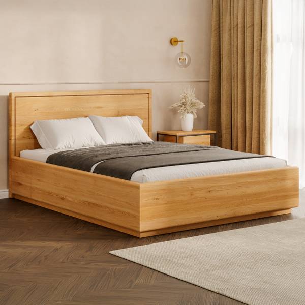 Massivholzbett Linea mit Bettkasten 200 x 160 cm