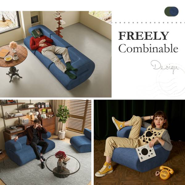 Modulares Sofa KBM Tiefe: 76 cm