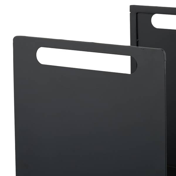 Modernes Kaminholzregal aus Metall Schwarz - Eisen - 40 x 35 x 30 cm