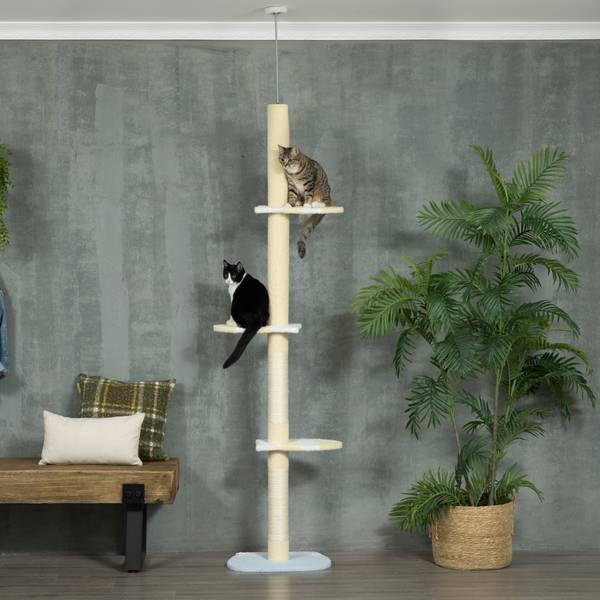 Katzenbaum D30-619V00YL Gelb - Textil - 34 x 260 x 47 cm