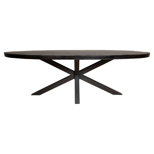 Esstisch DENVER Schwarz - Massivholz - 300 x 76 x 120 cm