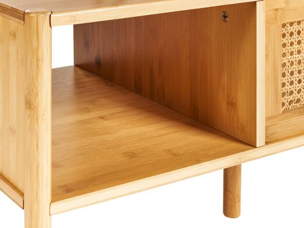 Couchtisch SURREY Blau - Bambus - 99 x 43 x 1 cm