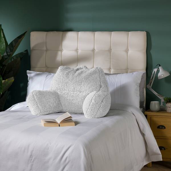 Lesekissen Teddybär 2er Set Weiß - Textil - 74 x 47 x 63 cm
