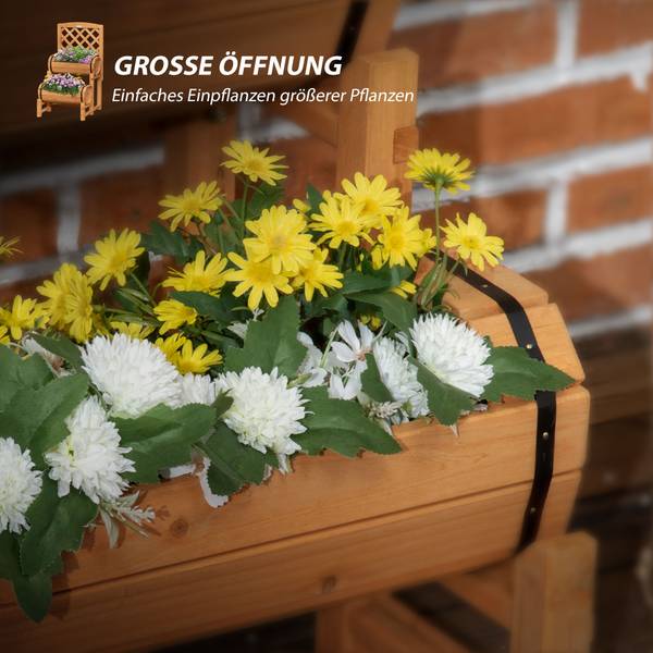 Blumenkasten 845-790V00YL Gelb - Massivholz - 45 x 80 x 45 cm