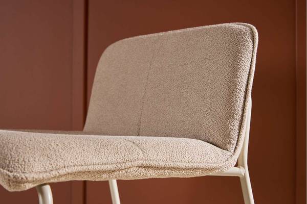 Barstoel Bisbee set van 2 beige - textiel - 45 x 85 x 50 cm
