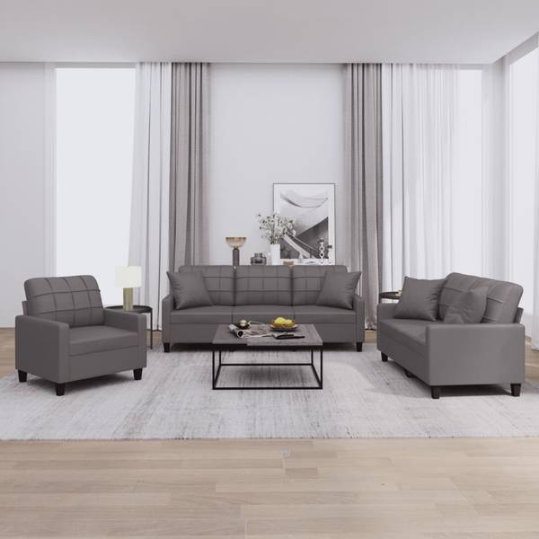 Sofagarnitur 3032142-3 (3-teilig) Grau