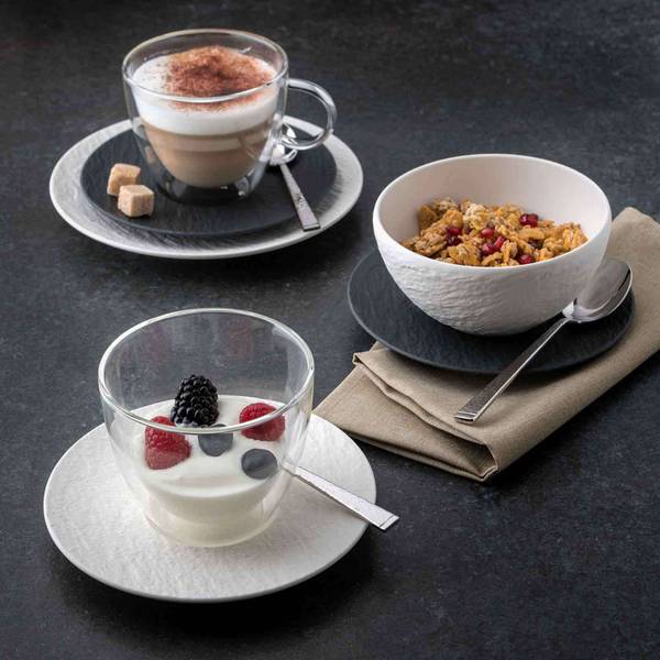Café auLait-Set Manufacture Rock 12-tlg. Weiß - Glas - 18 x 12 x 18 cm