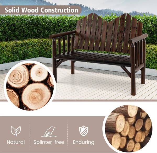 Gartenbank ZB34805NZDE Braun - Holzwerkstoff - 68 x 99 x 120 cm