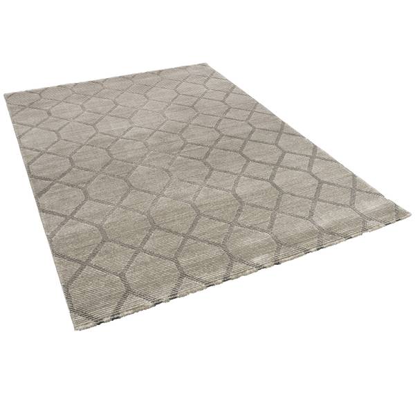 Venezia Luxus Designer Teppich Rauten Grau - Textil - 200 x 1 x 290 cm