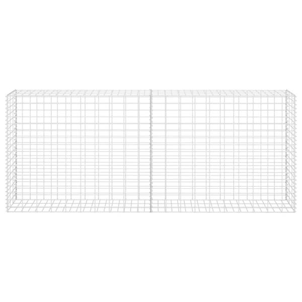 Gabione X7728 Silber - Metall - 30 x 200 x 85 cm