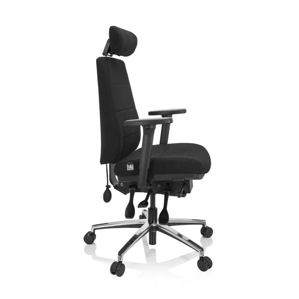 Bürostuhl PHOENIX PRO I Schwarz - Polyester - 70 x 144 x 56 cm