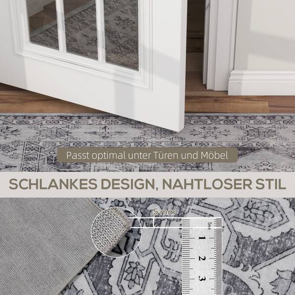 Wohnzimmerteppich 83C-031V71GY Grau - Textil - 160 x 1 x 230 cm