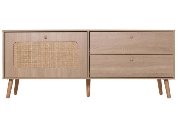 Meuble TV M38 Marron - Peuplier - 140 x 56 x 41 cm