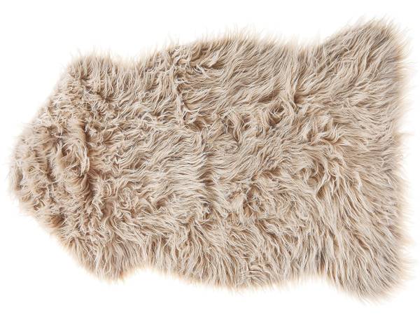 Déco en peau de mouton MUNGO Beige - Textile - 63 x 53 x 53 cm