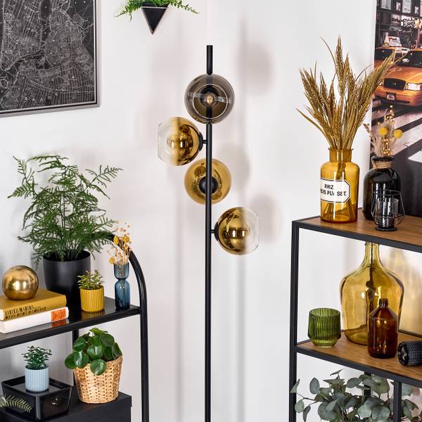Stehlampe Cesaro Gold - Metall - 31 x 160 x 69 cm