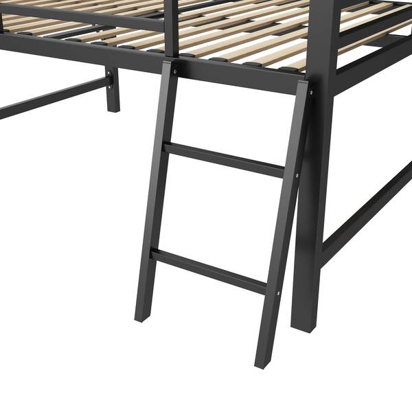 Hochbett Rita Schwarz - Metall - 145 x 102 x 245 cm