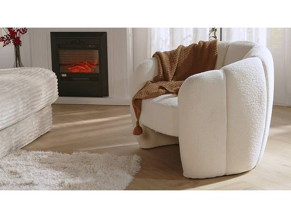 Sessel mit gerader Rückenlehne DELIPO Beige - Textil - 93 x 73 x 76 cm
