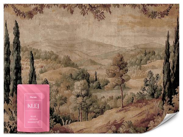 Fototapete Landschaft Hügel Bäume Büsche 300 x 210 x 210 cm
