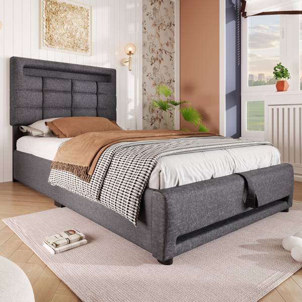 Polsterbett LEINGLOW Ⅰ Grau