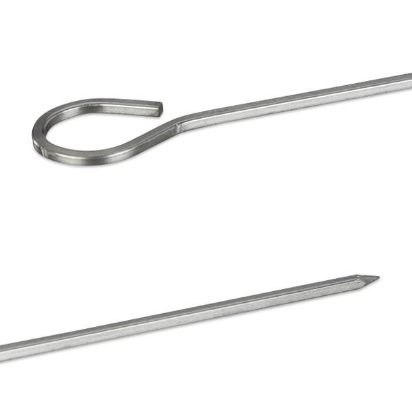 Schaschlikspieße aus Edelstahl 30er Set Silber - Metall - 3 x 31 x 1 cm