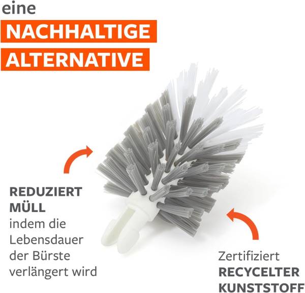 Brosse à bouteille Clean Reach Gris - Matière plastique - 6 x 10 x 6 cm