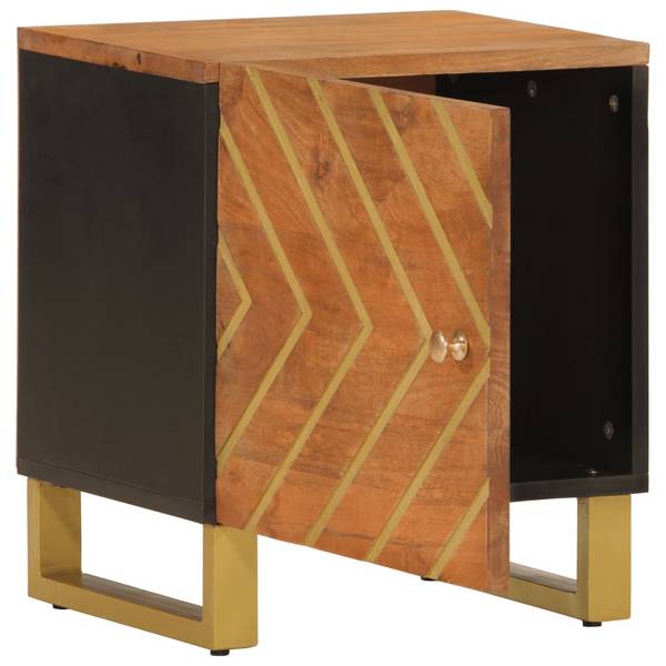 Nachttisch DE407 Braun - Massivholz - 40 x 46 x 34 cm