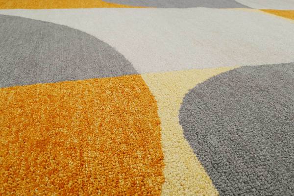 Kurzflorteppich Backup Gelb - Polyester - 110 x 2 x 170 cm