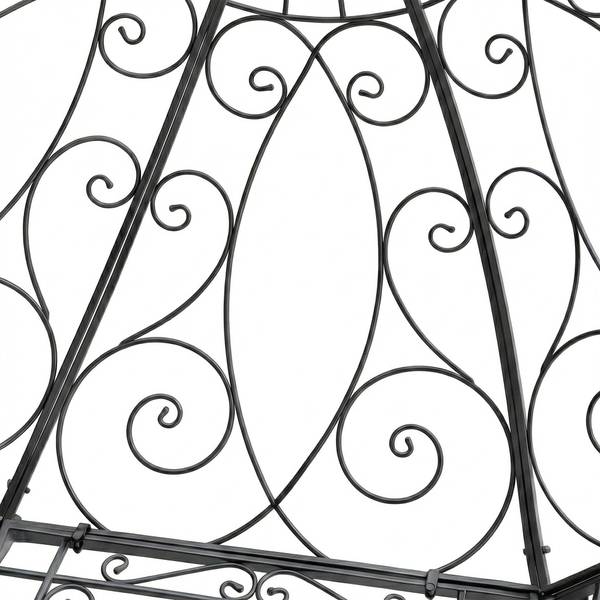 Rosenbogen Leila Grau - Metall - 284 x 313 x 263 cm