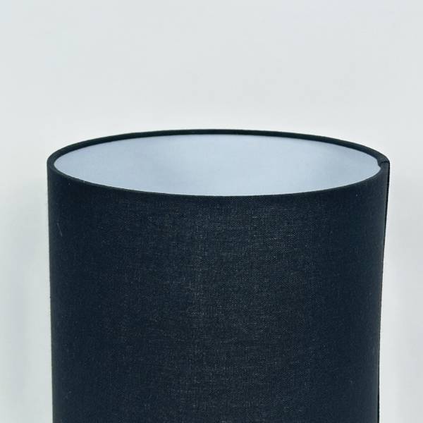 Tischlampe mit Keramiksockel Schwarz - Leinen - Eisen - 23 x 42 x 23 cm