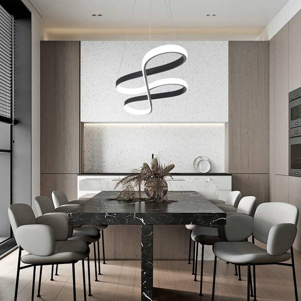 Hanglamp Guy II zwart - metaal - 35 x 150 x 75 cm