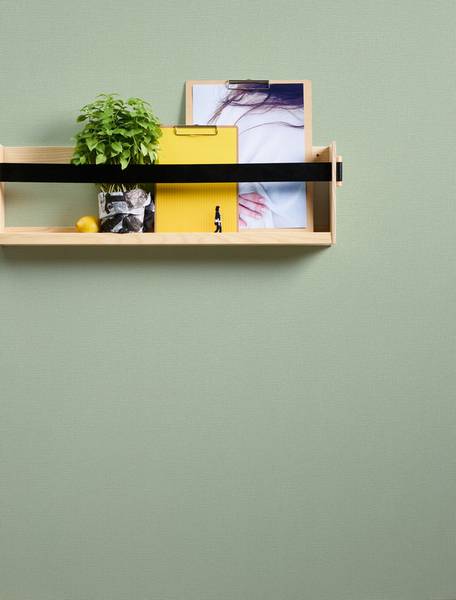 Casual Living Tapete Leinenoptik Grün