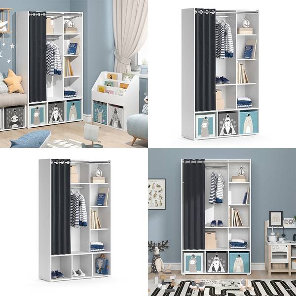 Kinderkleiderschrank Luigi 40646 Reinweiß