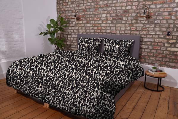 Satin Bettwäsche ZEN Schwarz - Textil - 135 x 1 x 200 cm