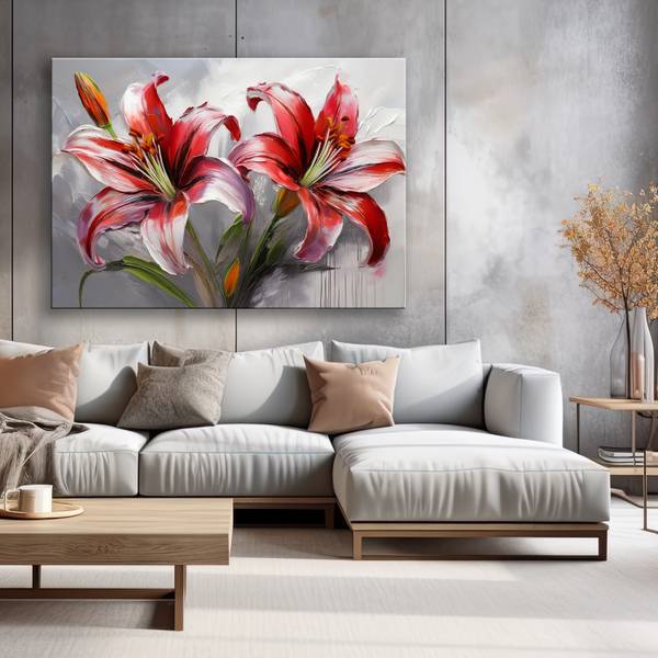 Canvas schilderij Lelies 120 x 80 cm