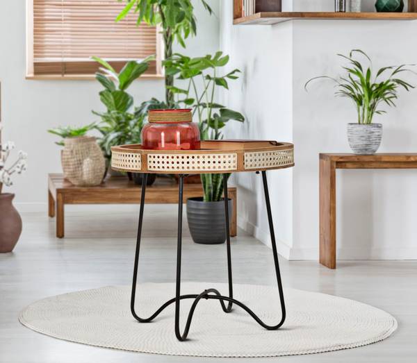 Beistelltisch Fuji Braun - Metall - 60 x 61 x 60 cm