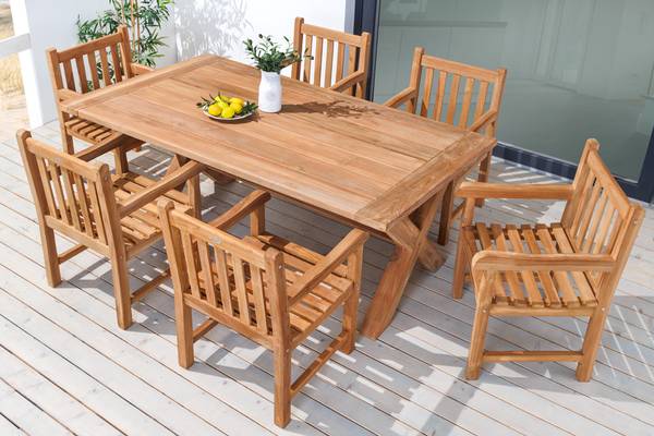 Gartenstuhl EMPIRE TEAK Braun - Teakholz - 60 x 92 x 64 cm