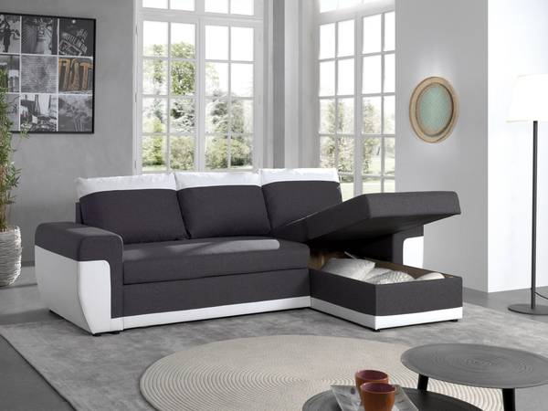 Canapé d'Angle réversible MILAN Blanc